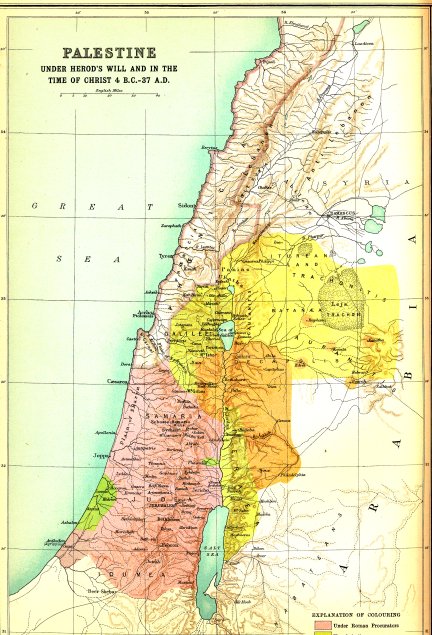 Palestine Map During Jesus Time