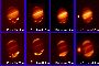 45kb - 8 Images showing Jupiter's Recovery after Shoemaker-Levy Comet impacts
